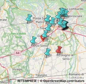 Mappa SP 525, 24044 Osio Sopra BG, Italia (7.40263)