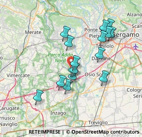 Mappa Via Achille Grandi, 24042 Capriate San Gervasio BG, Italia (6.395)