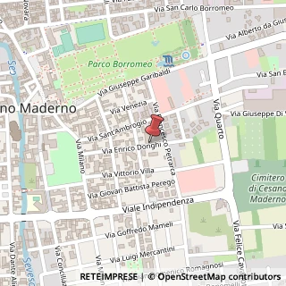 Mappa Via Enrico Donghi, 20, 20811 Cesano Maderno, Monza e Brianza (Lombardia)