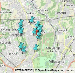 Mappa Via Cesana e Villa, 20853 Biassono MB, Italia (1.19429)
