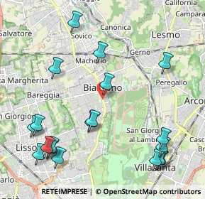 Mappa Via Cesana e Villa, 20853 Biassono MB, Italia (2.59947)