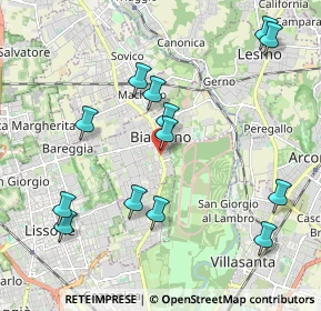 Mappa Via Cesana e Villa, 20853 Biassono MB, Italia (2.17077)