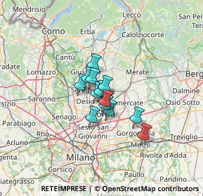 Mappa Via Achille Grandi, 20853 Biassono MB, Italia (6.89615)