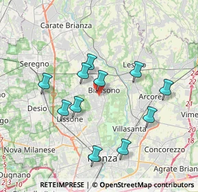 Mappa Via Achille Grandi, 20853 Biassono MB, Italia (3.44182)