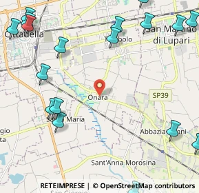 Mappa SP22, 35019 Tombolo PD, Italia (3.2505)