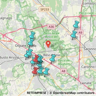 Mappa Via Don Luigi Sormani, 20027 Rescaldina MI, Italia (4.26333)
