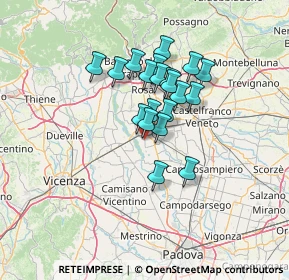 Mappa Via del Lavoro, 35014 Fontaniva PD, Italia (9.7775)