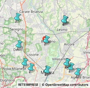 Mappa Via Casiraghi e Riboldi, 20853 Biassono MB, Italia (5.17769)