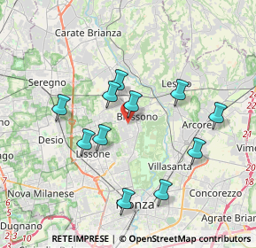 Mappa Via Casiraghi e Riboldi, 20853 Biassono MB, Italia (3.42727)