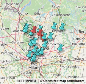 Mappa Via Casiraghi e Riboldi, 20853 Biassono MB, Italia (10.557)