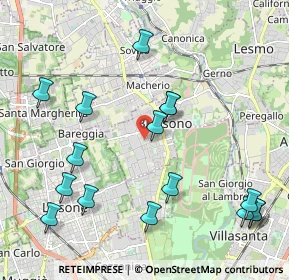 Mappa Via Casiraghi e Riboldi, 20853 Biassono MB, Italia (2.39438)