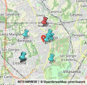 Mappa Via Casiraghi e Riboldi, 20853 Biassono MB, Italia (1.66091)