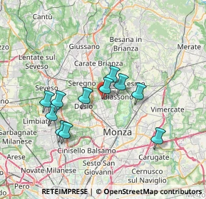 Mappa Via G. B. Vico, 20035 Lissone MB, Italia (6.16364)