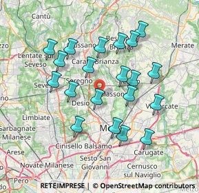 Mappa Via G. B. Vico, 20035 Lissone MB, Italia (6.9125)