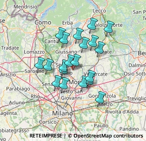 Mappa Via G. B. Vico, 20035 Lissone MB, Italia (10.684)