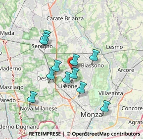 Mappa Via G. B. Vico, 20035 Lissone MB, Italia (3.09455)