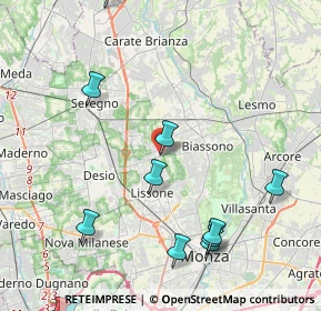 Mappa Via G. B. Vico, 20035 Lissone MB, Italia (5.53583)