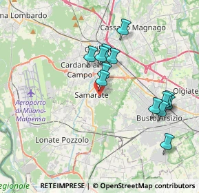 Mappa Via Lazzaretto, 21017 Samarate VA, Italia (3.58308)