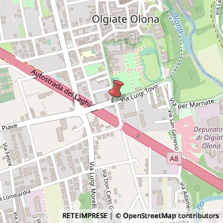Mappa Via Piave, 1, 21057 Olgiate Olona, Varese (Lombardia)