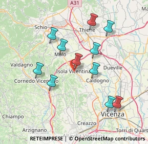 Mappa 36033 Vicenza VI, Italia (7.10727)