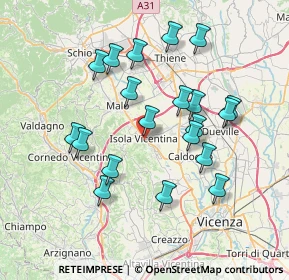 Mappa 36033 Vicenza VI, Italia (7.027)