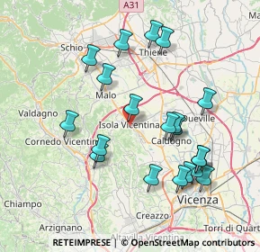 Mappa 36033 Vicenza VI, Italia (7.672)