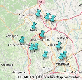 Mappa 36033 Vicenza VI, Italia (6.93692)