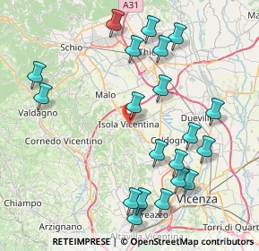 Mappa 36033 Vicenza VI, Italia (9.094)