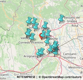 Mappa 36033 Vicenza VI, Italia (10.65889)