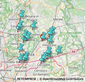 Mappa Via A. Spinelli, 20862 Vimercate MB, Italia (7.1215)