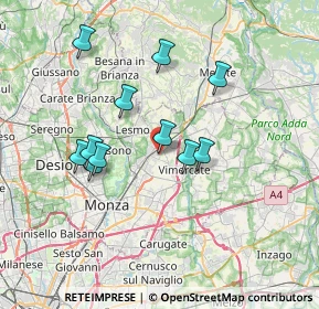 Mappa Via A. Spinelli, 20862 Vimercate MB, Italia (6.34364)