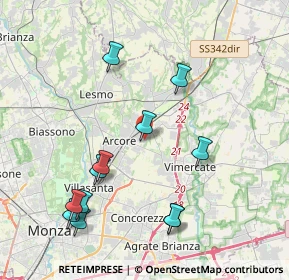 Mappa Via Altiero Spinelli, 20862 Arcore MB, Italia (4.355)