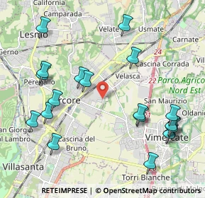 Mappa Via A. Spinelli, 20862 Vimercate MB, Italia (2.4085)