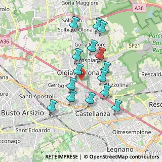 Mappa Via S. Genesio, 21057 Olgiate Olona VA, Italia (1.61667)