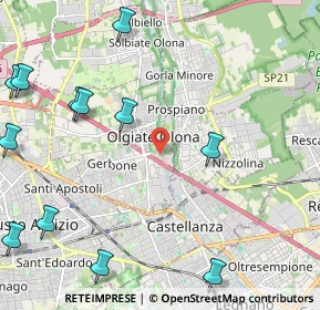 Mappa Via S. Genesio, 21057 Olgiate Olona VA, Italia (2.99)