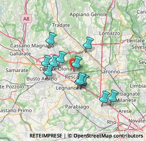 Mappa Via Rugareto, 20027 Rescaldina MI, Italia (5.44667)