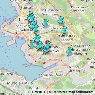 Mappa Via del Marcese, 34149 Trieste TS, Italia (1.749)