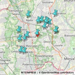 Mappa Via Forlanini, 20811 Cesano Maderno MB, Italia (3.76588)