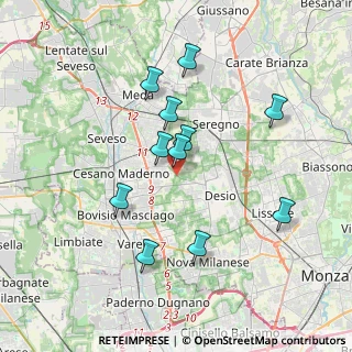 Mappa Via Forlanini, 20811 Cesano Maderno MB, Italia (3.36909)
