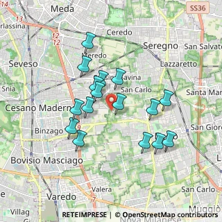 Mappa Via Forlanini, 20811 Cesano Maderno MB, Italia (1.55625)
