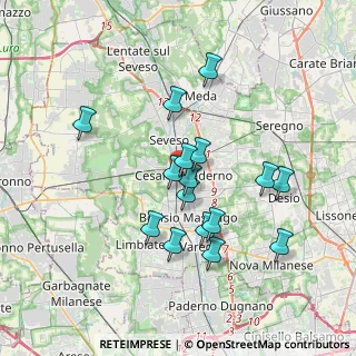 Mappa Via Gerolamo Padulli, 20811 Cesano Maderno MB, Italia (3.19813)