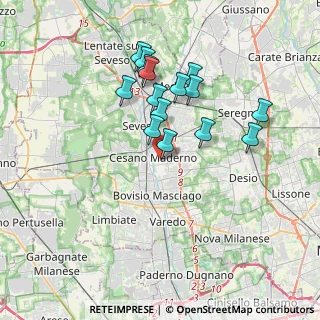 Mappa Via Enrico Donghi, 20811 Cesano Maderno MB, Italia (3.206)