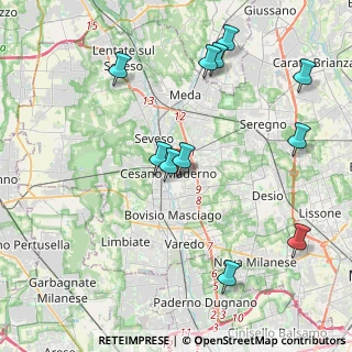 Mappa Via Enrico Donghi, 20811 Cesano Maderno MB, Italia (4.46545)