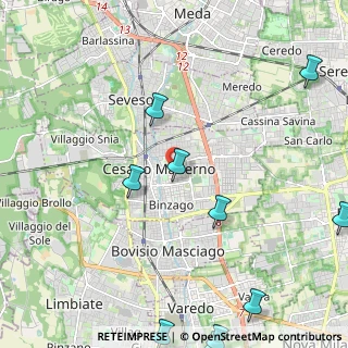 Mappa Via Enrico Donghi, 20811 Cesano Maderno MB, Italia (3.21455)
