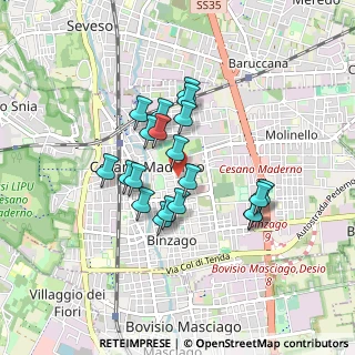 Mappa Via Enrico Donghi, 20811 Cesano Maderno MB, Italia (0.6925)