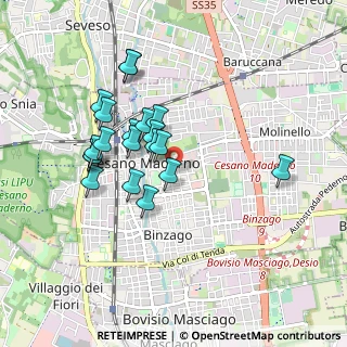 Mappa Via Enrico Donghi, 20811 Cesano Maderno MB, Italia (0.802)