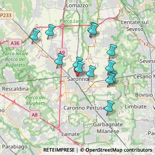 Mappa Via San Giacomo, 21047 Saronno VA, Italia (3.45385)
