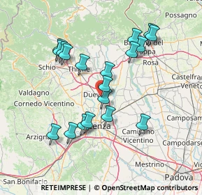 Mappa Via Giuseppe Ungaretti, 36031 Dueville VI, Italia (13.93211)