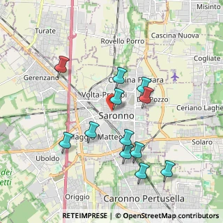 Mappa Piazza Alcide de Gasperi, 21040 Saronno VA, Italia (1.83917)