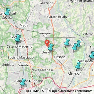 Mappa Via Due Palme, 20832 Desio MB, Italia (6.14909)